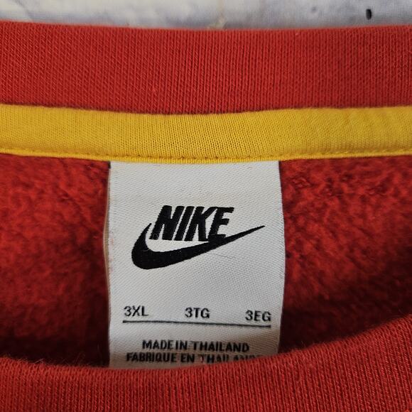 Nike Rewind Kansas City Chiefs Crew Pullover Sweatshirt Mens 3XL Red - Picture 5 of 8